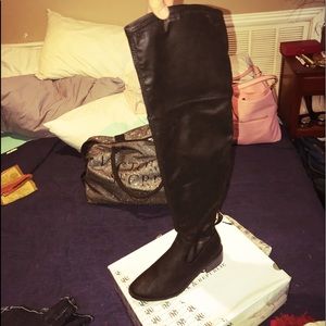 Rock & Republic Black Over The Knee Boots 7.5 M
